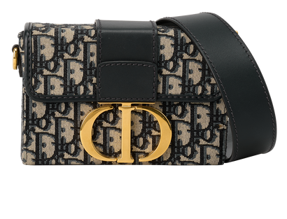 30 Montaigne Box, &pound;1,500, Handbags, Black/Grey, Canvas/Leather, Front view